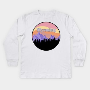 Roamin’ through Wyomin Kids Long Sleeve T-Shirt